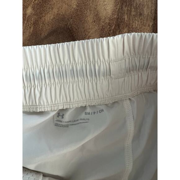 Under Armour Women's White Black Project Rock Woven Shorts Size Small - Picture 7 of 8